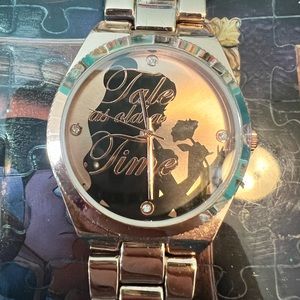 Disney Beauty and the Beast Rose Gold Colored Watch